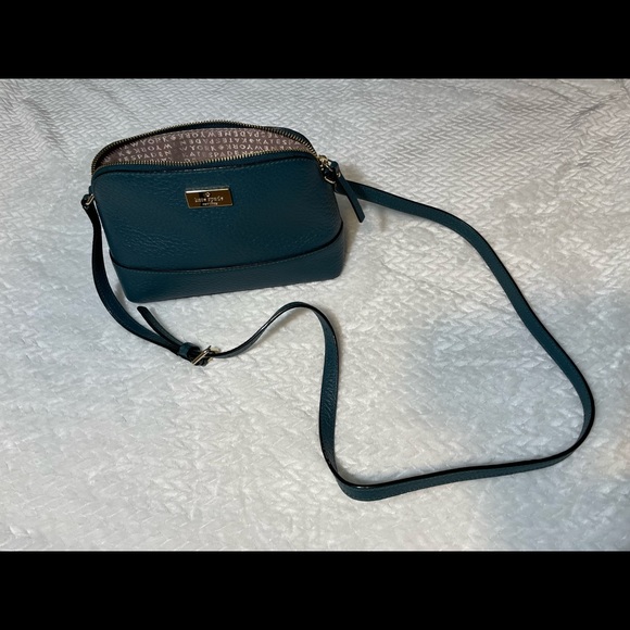 Kate spade small teal crossbody bag blush color interior - Picture 4 of 5